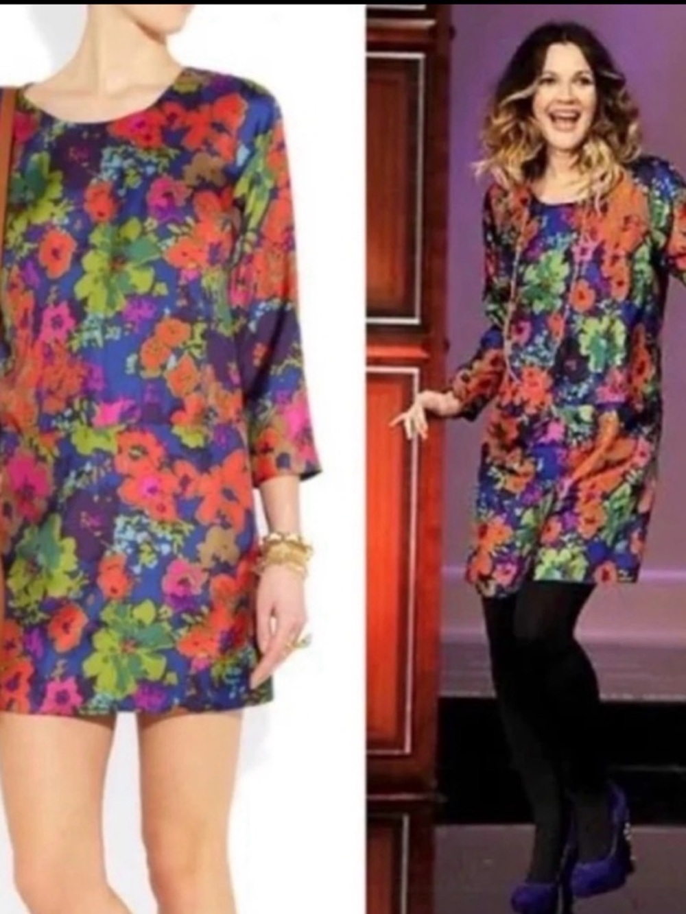 J. Crew Factory Dress Multicolor Floral Shift Mini 6